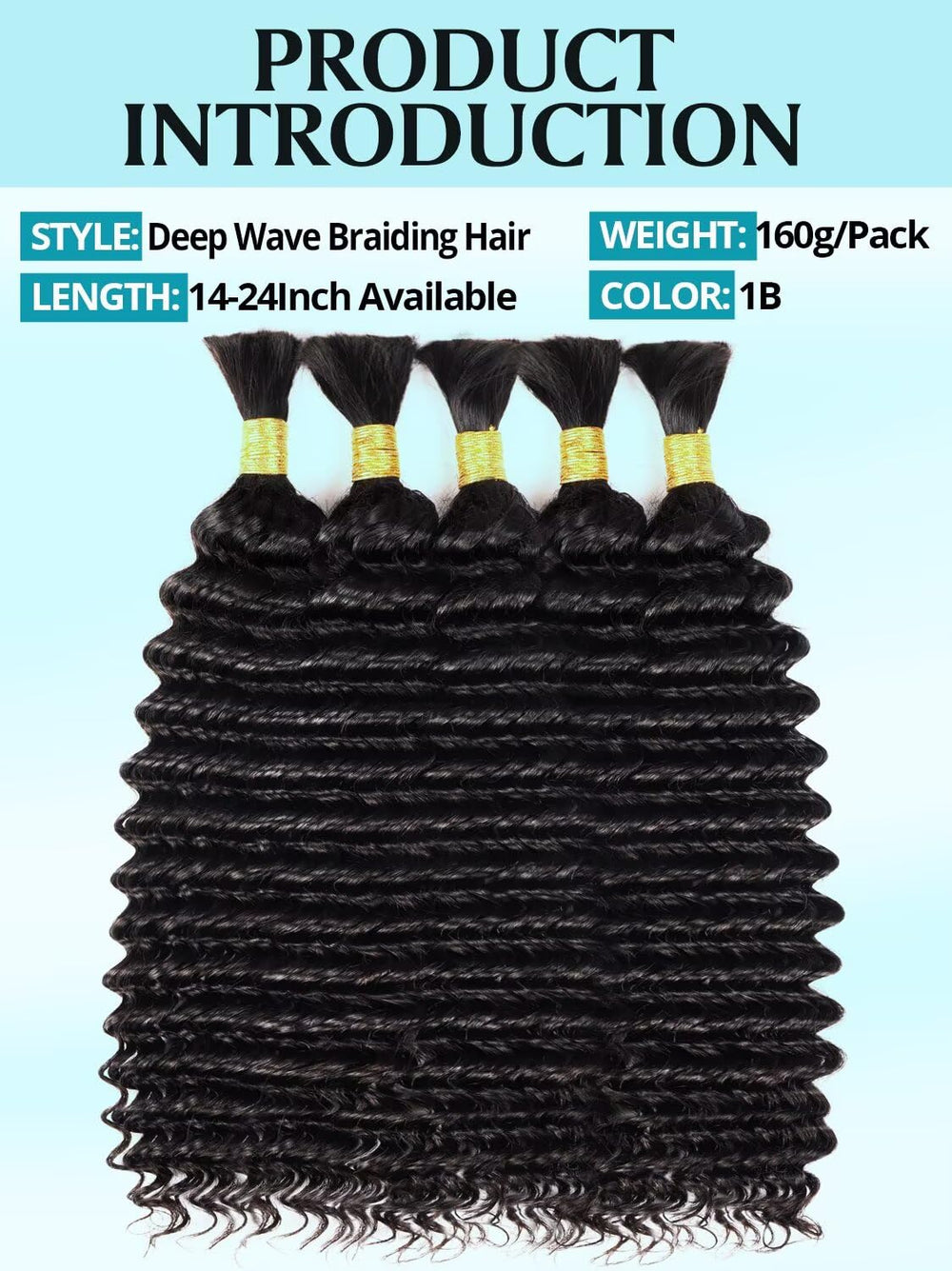 sunngirl pelo rizado virgin brasileño, 5 paquetes, ideal para volumen