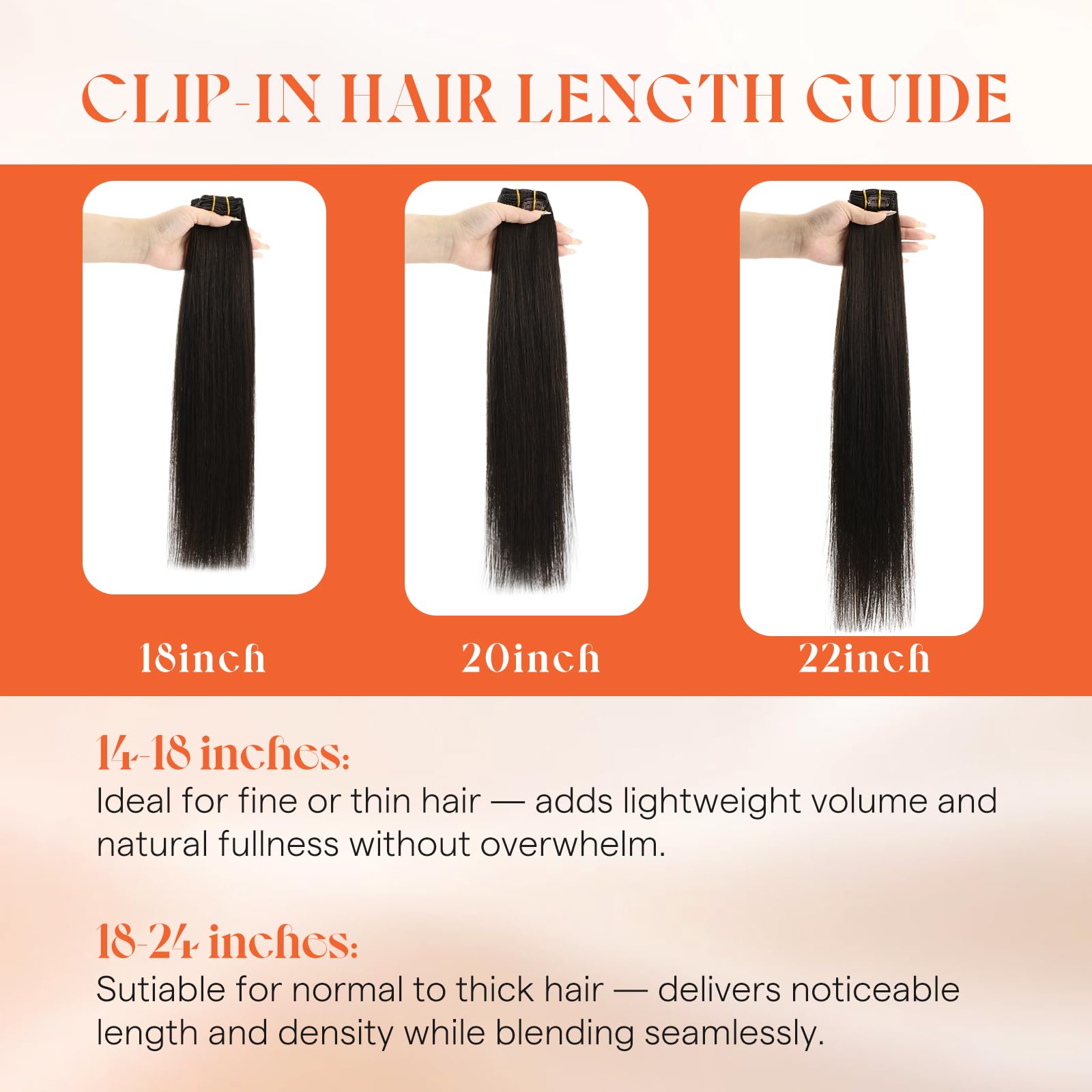 Sunny Hair extensiones de clip lisas 16 pulgadas para look natural.