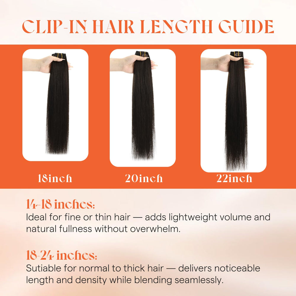 Sunny Hair extensiones de clip lisas 16 pulgadas para look natural.