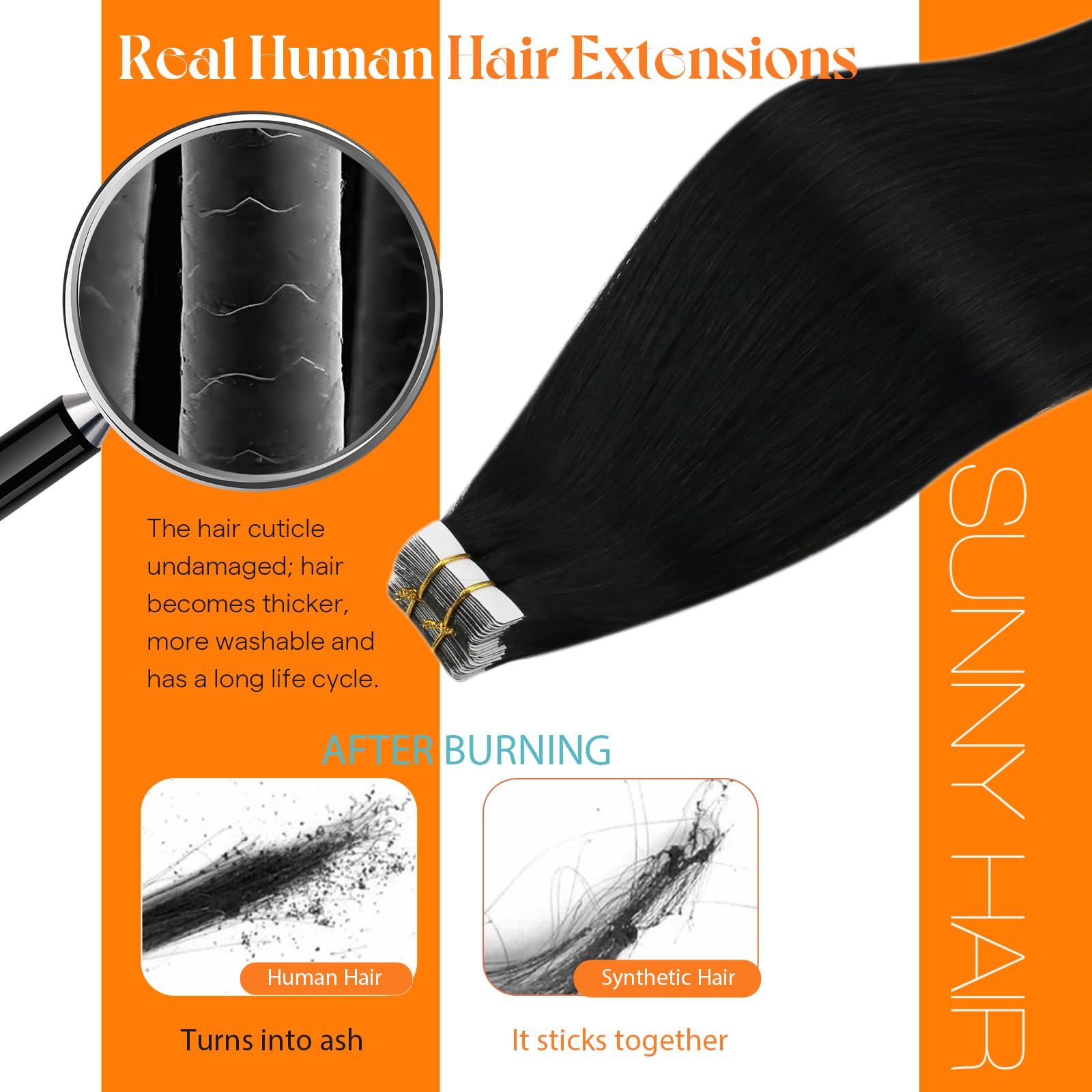 Diseño plano y discreto de Sunny Hair para recogidos sin mostrar fijaciones.