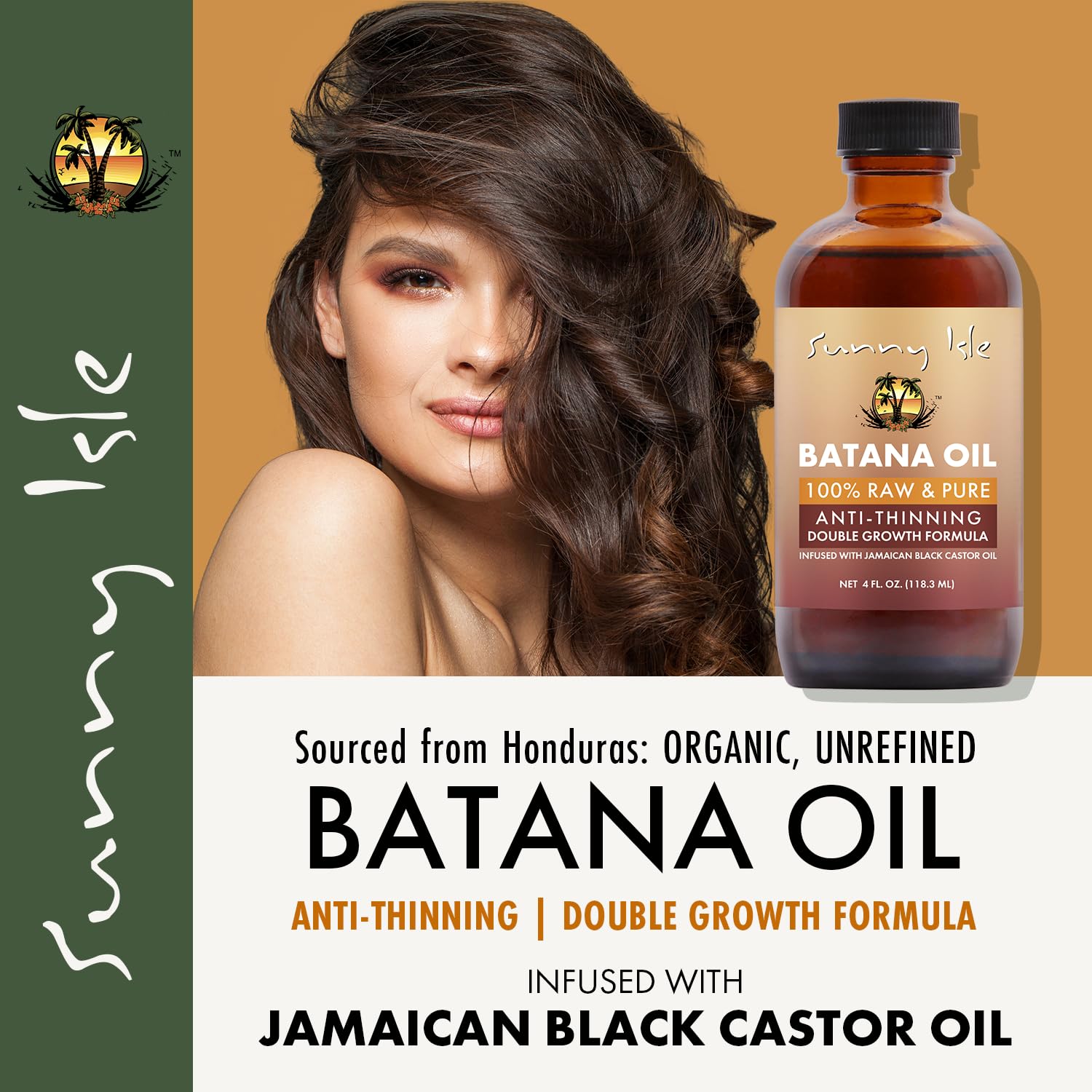 Sunny Isle Batana Oil, textura del aceite para brillo suave