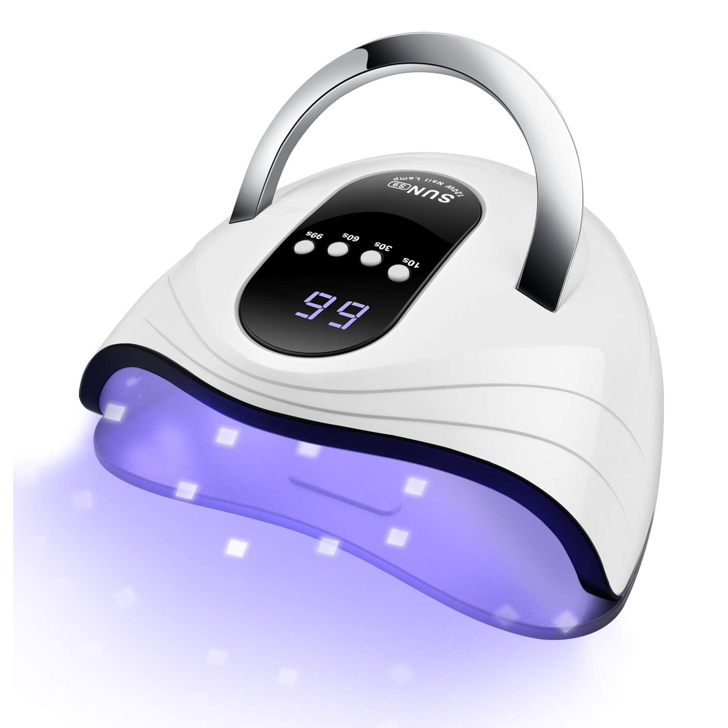 Sunrich UV Gel Nail Lamp front view offers compact home-use convenience for fast curing.