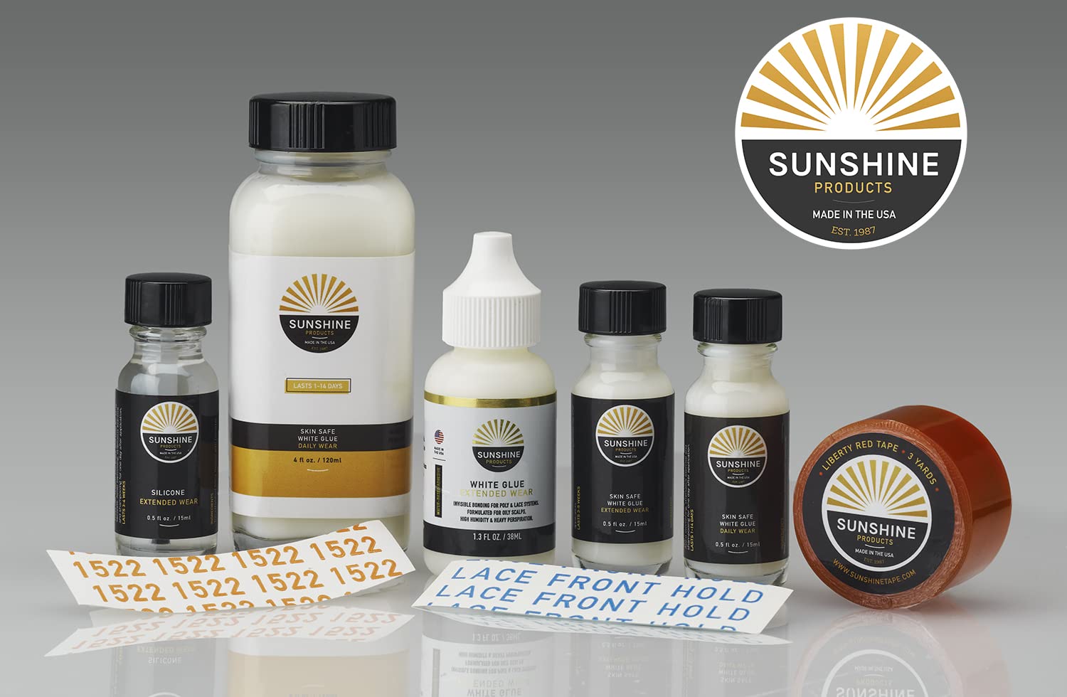 Sunshine Tape: aplicación rápida para uso diario en pelucas y accesorios.