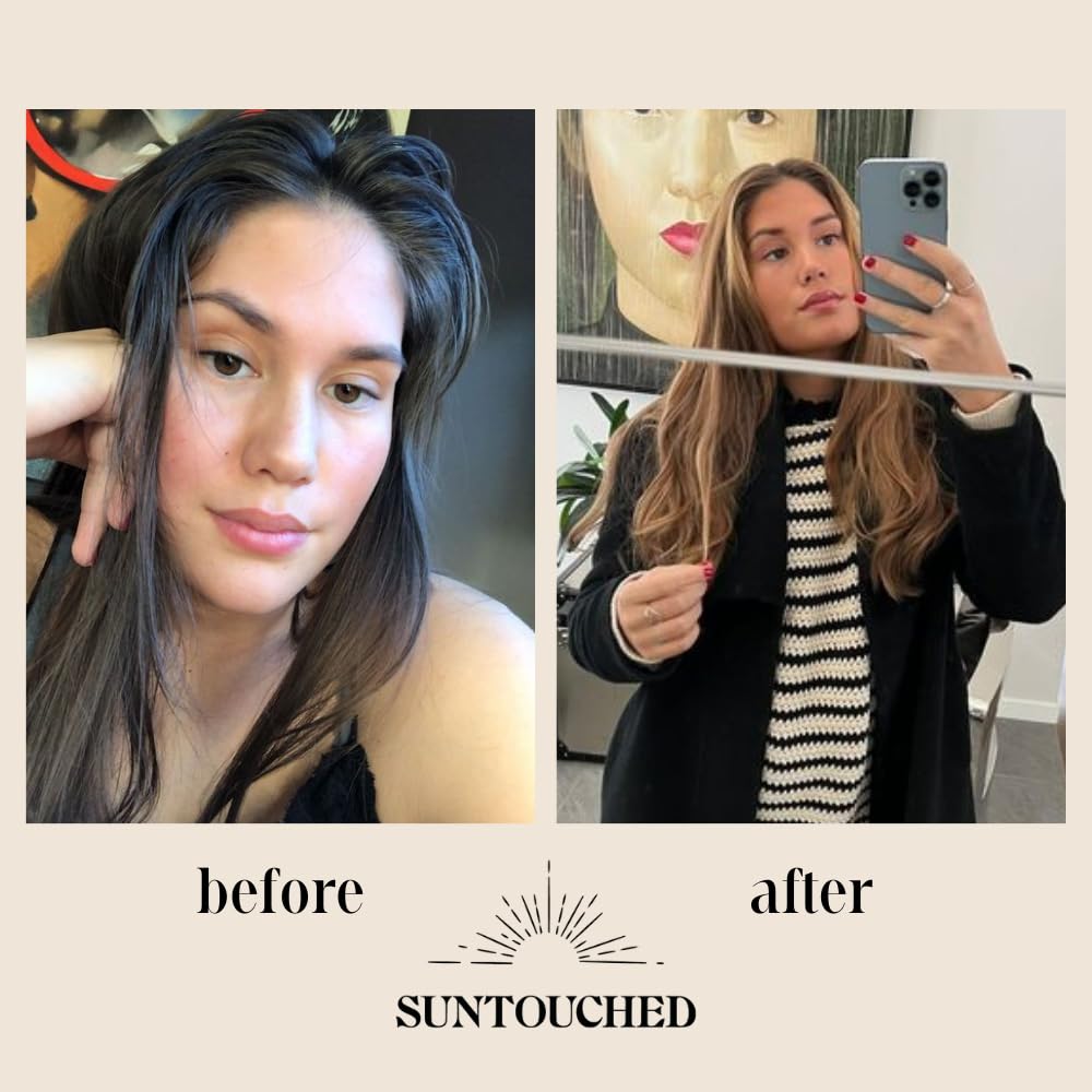 Suntouched iluminador solar con vitamina C y manzanilla ofrece brillo suave.