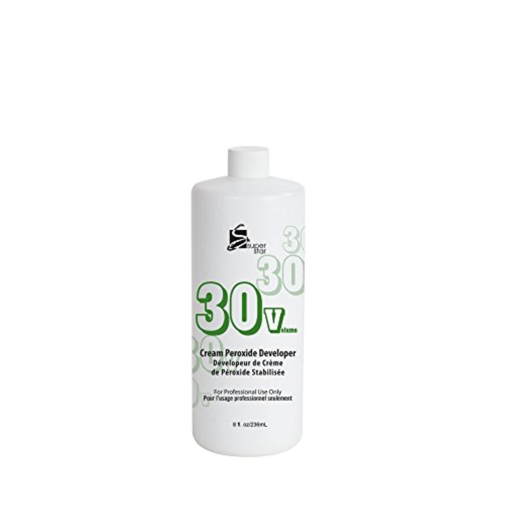 Super Star crema desarrollador 30 vol, aclarado uniforme y resultado de color más estable
