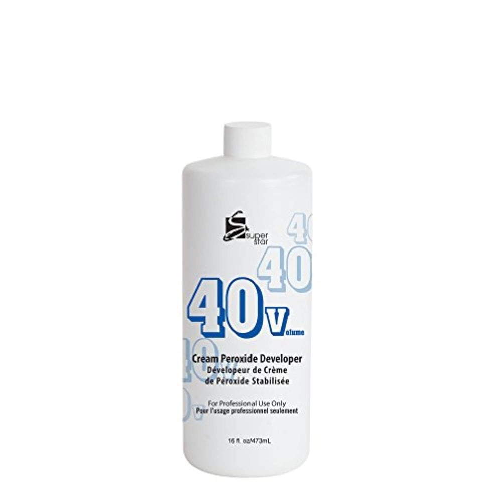 Super Star crema peróxido desarrollador 40 volúmenes, coloración precisa sin goteo.