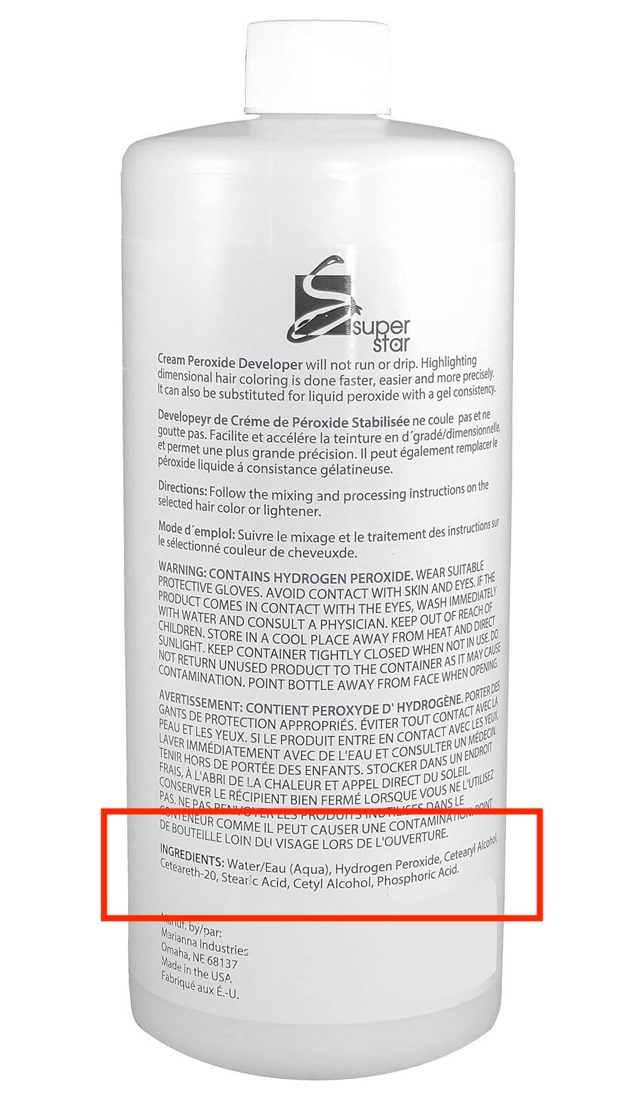 Super Star desarrollador en crema para mechas, textura gelatinosa facilita la aplicación.