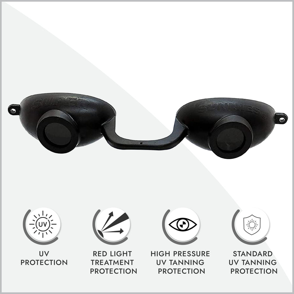 Gafas de bronceado Super Sunnies Flex con certificación FDA para uso en cabinas