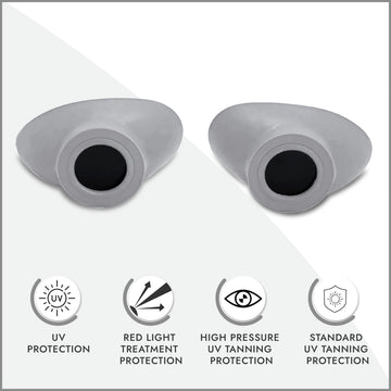 Gafas UV de Super Sunnies para protección ocular durante bronceado.