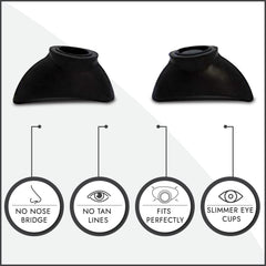 Detalle copa ocular delgada de Super Sunnies Slim Flex para ajuste suave