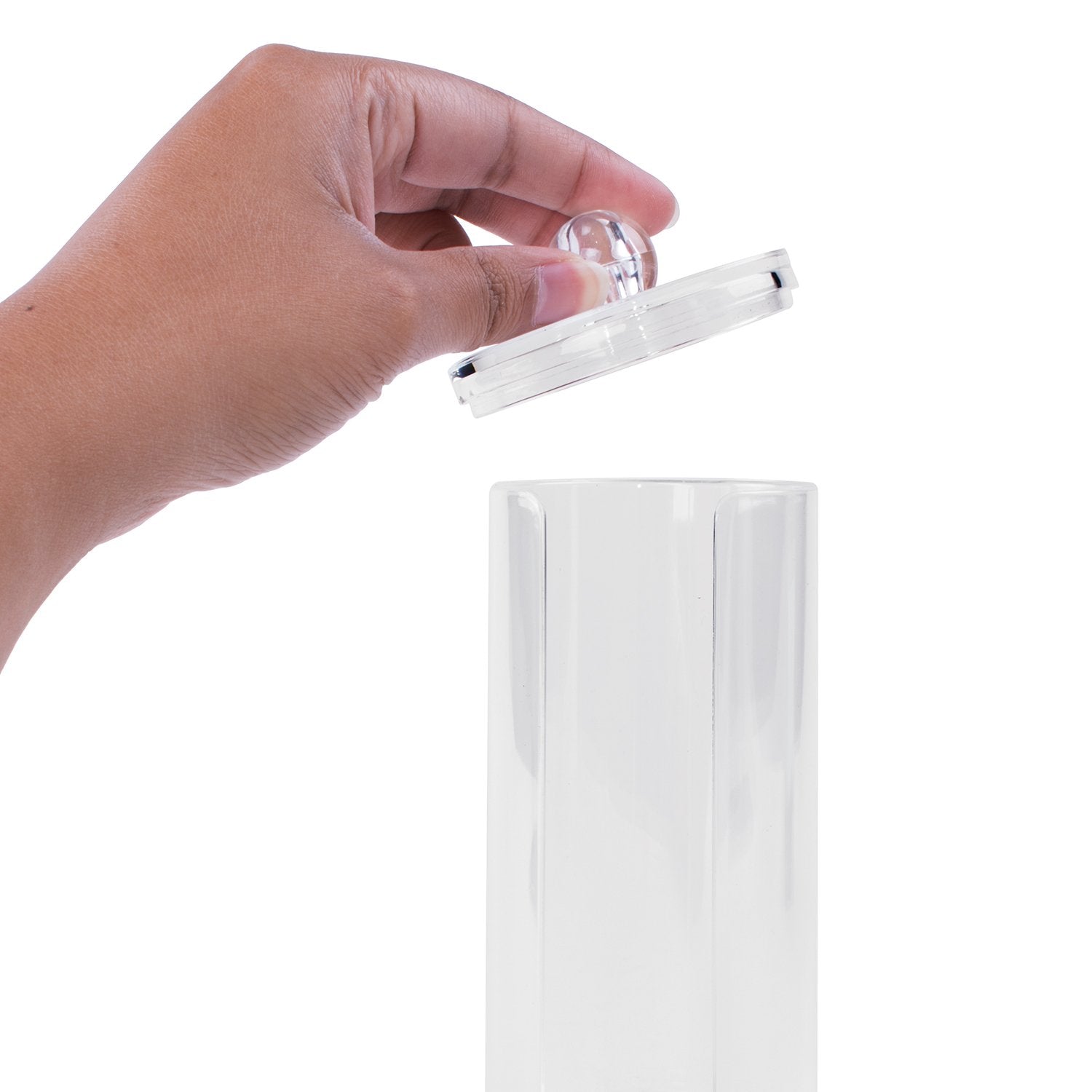 Expositor desmaquillante acrílico transparente de Super Z Outlet facilita el acceso y exhibe tus productos.