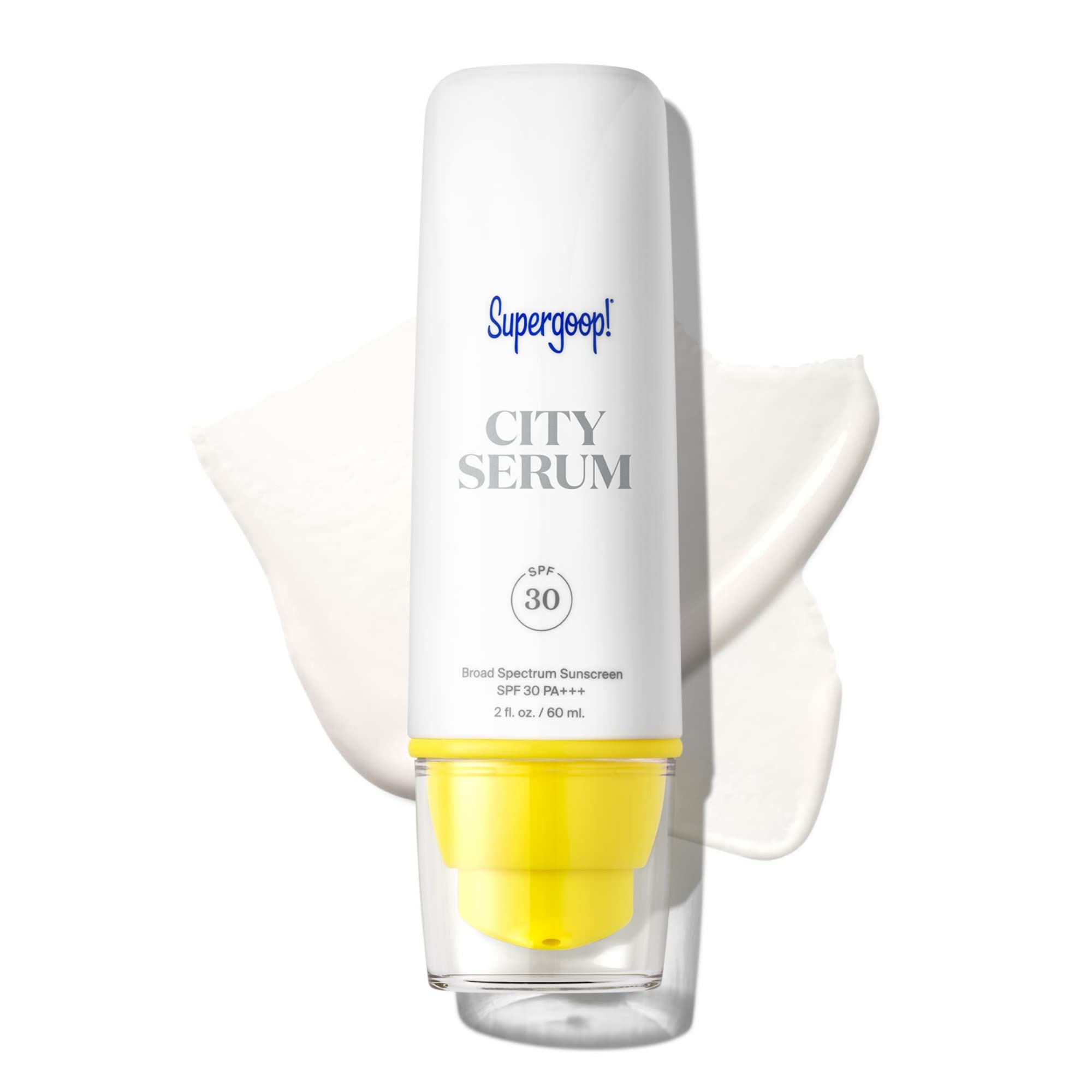Supergoop City Serum, textura ligera para piel suave y lista para el día.