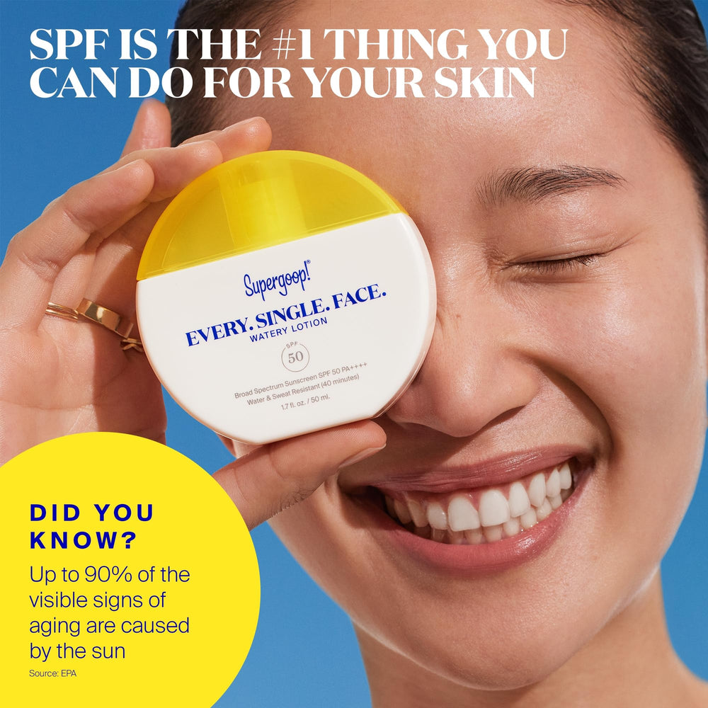 Supergoop Every. Single. Face. Lotion – base SPF polyvalente sous maquillage