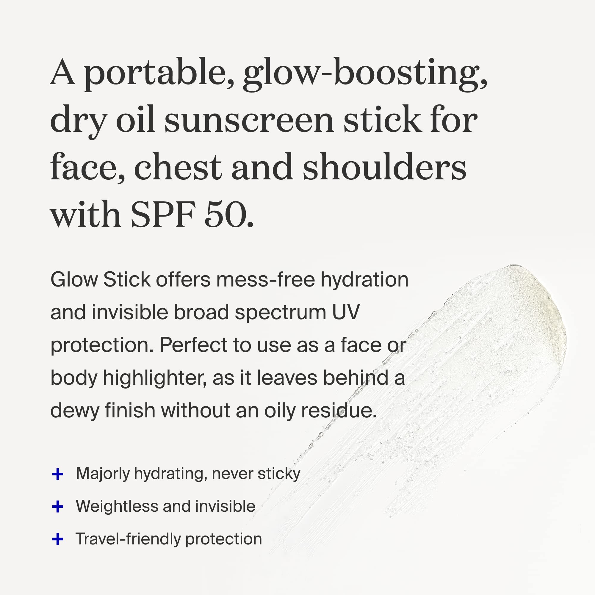 Supergoop! Glow Stick en envase compacto, práctico para viaje