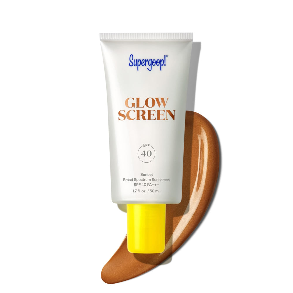 Supergoop! Glowscreen Sunset botella bronceada para un glow suave