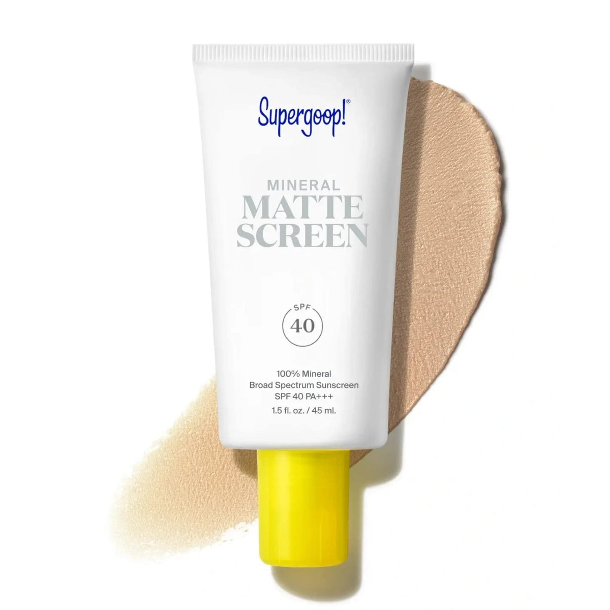 Supergoop Mattescreen SPF40, envase de 45 ml, acabado mate.