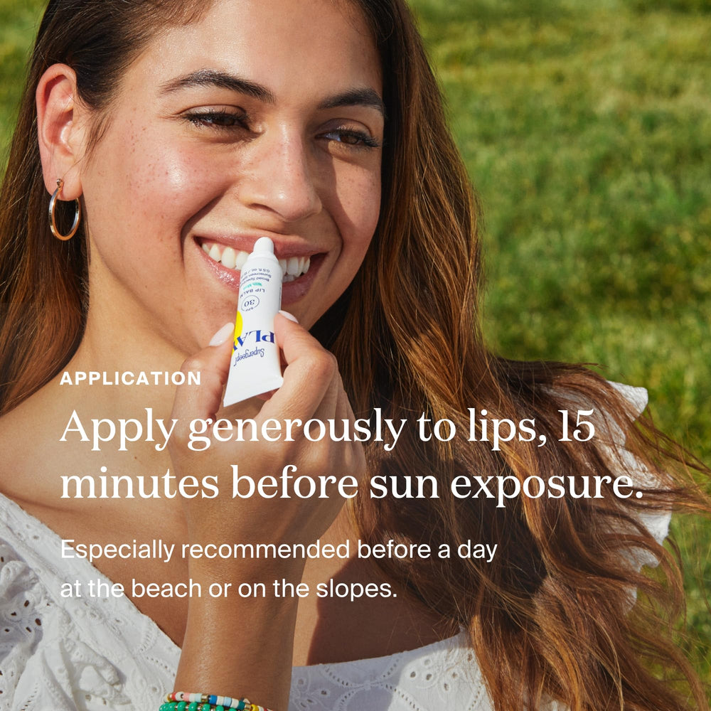 Supergoop! PLAY Lip Balm nourishes lips with shea butter.