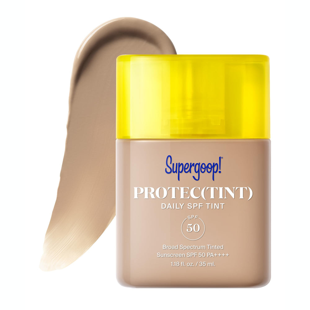 Supergoop Protec(tint) en bote, protección SPF 50 para piel radiante