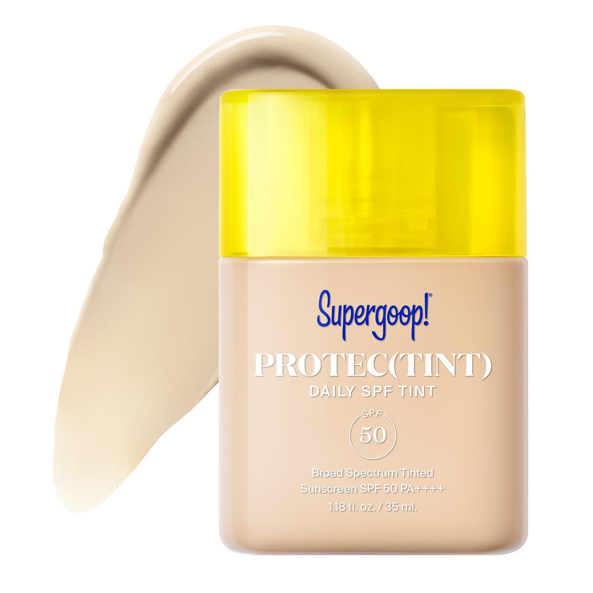 Protec(tint) de Supergoop! frasco en primer plano para uso diario.