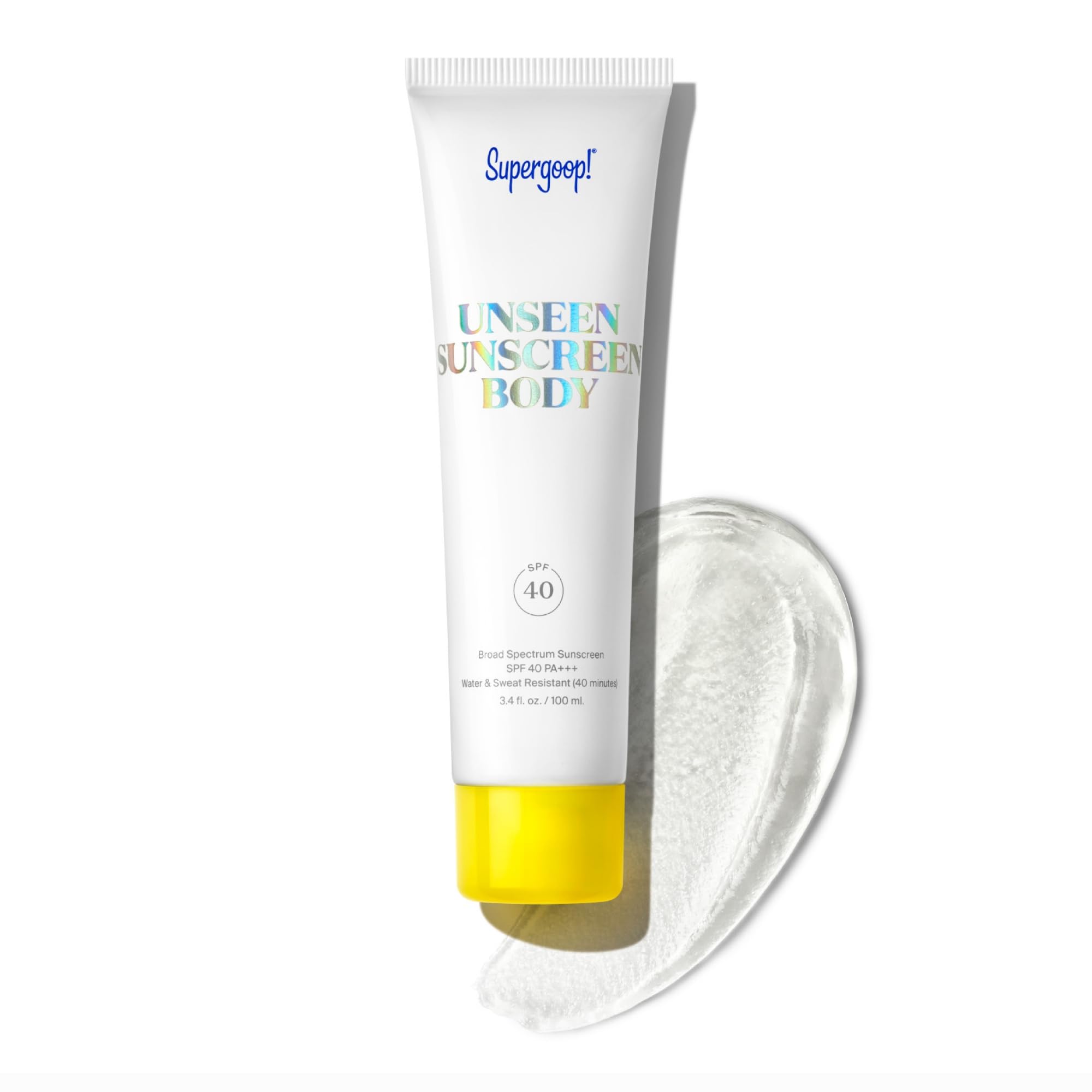 Supergoop! Unseen Body SPF 40 ofrece protección invisible en un práctico bote.