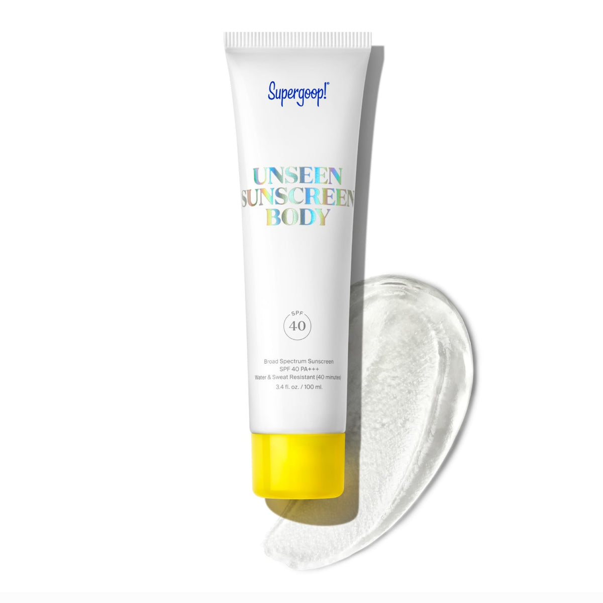 Supergoop! Unseen Body SPF 40 ofrece protección invisible en un práctico bote.