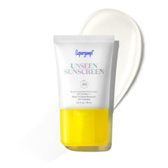 Protector solar invisible Supergoop! Unseen en envase 0.5 oz, protección discreta.