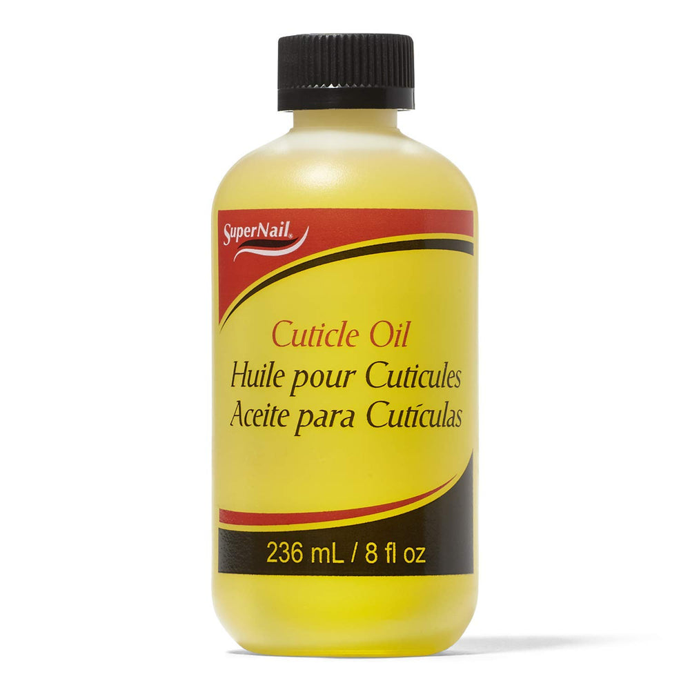Aceite para cutículas SuperNail, botella de 8 oz, suaviza cutículas secas y mejora la flexibilidad de las uñas.