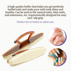 Aplicación en uñas naturales con el pulidor de gamuza de SuperNail para brillo uniforme.
