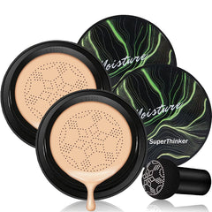 SuperThinker Air Cushion CC Cream bottle shows moisturizing, natural coverage.