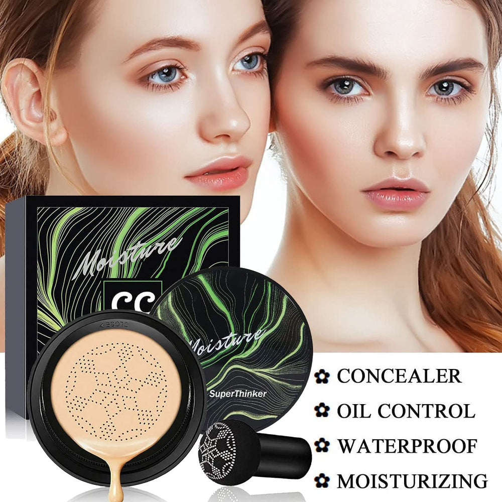 Ingredientes naturales de la Air Cushion CC Cream nutren la piel durante el maquillaje.