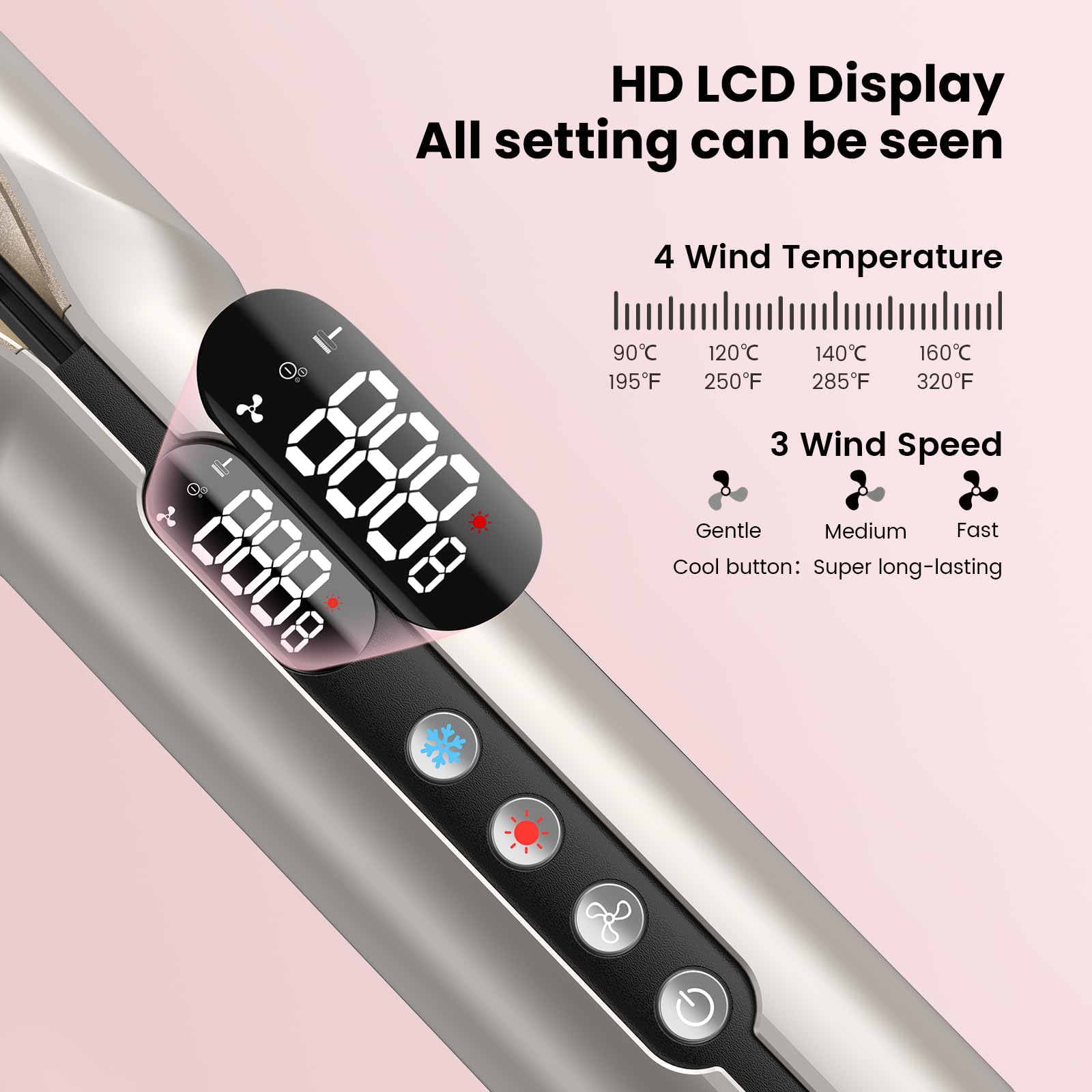 SUPGALIY temperatura ajustable para distintos tipos de cabello.
