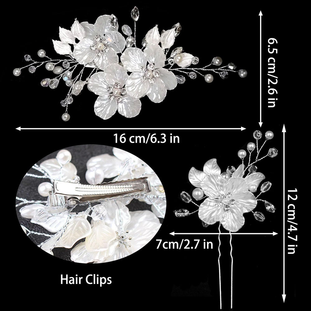 Supgoodom horquillas para cabello, boda, con cristales para recogidos.