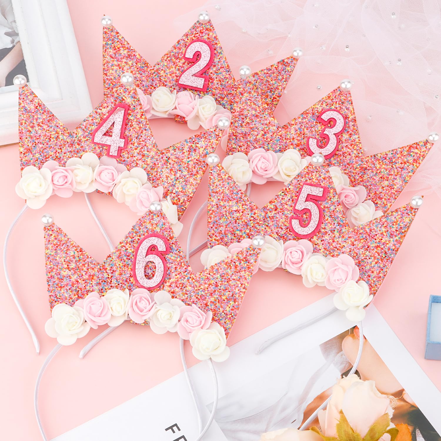 SuPoo accesorio cabello nina para cumpleaños, perfecto para fotos familiares.