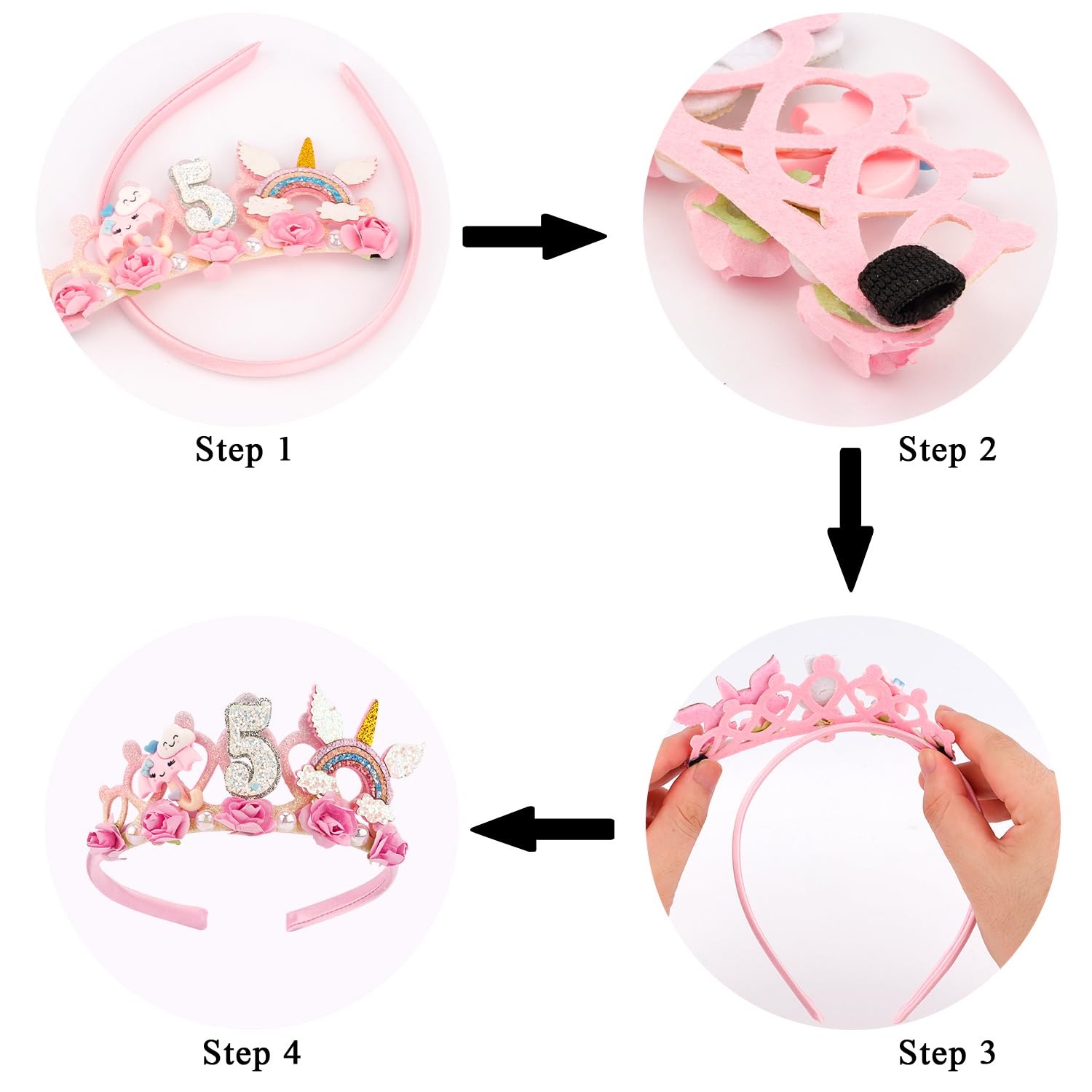 Accesorio de princesa SuPoo para cumpleaños, aporta brillo suave.