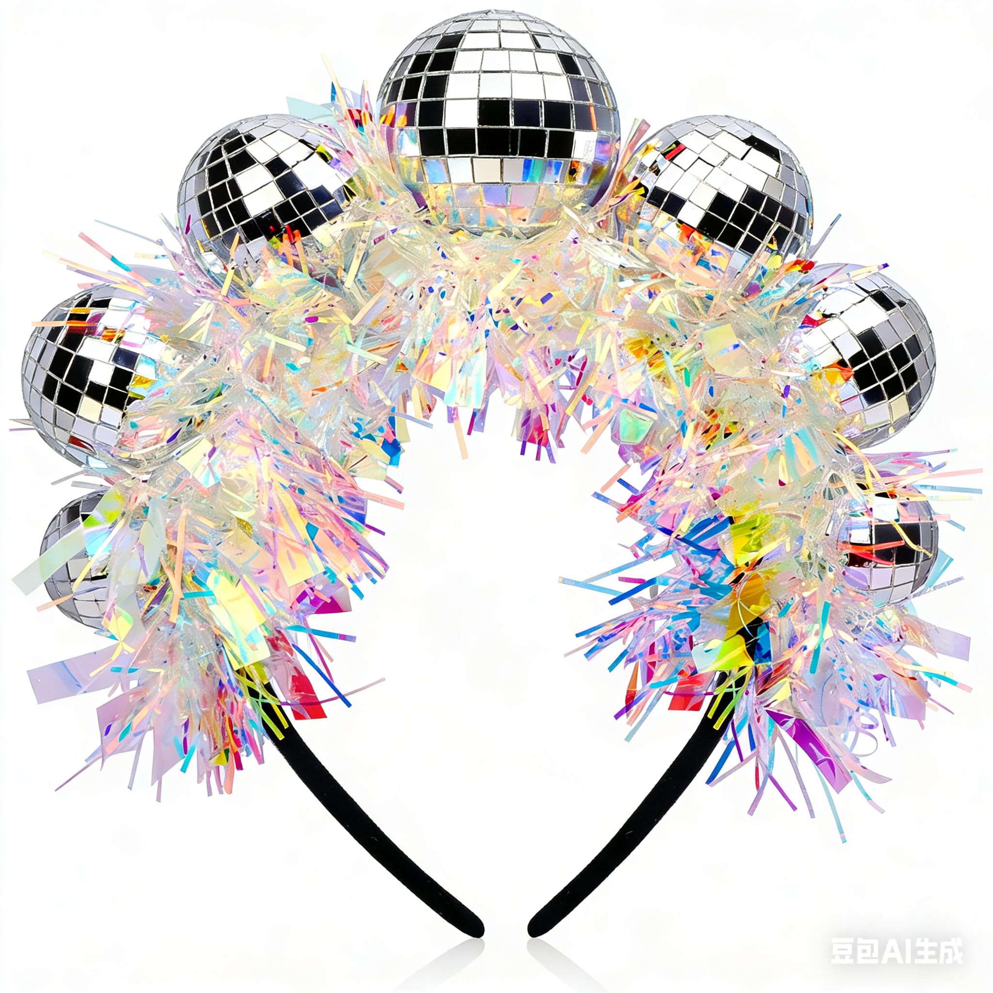 SuPoo diadema disco con esferas espejo para brillar en fiestas
