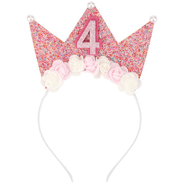 SuPoo diadema princesa brillo para cumpleaños, añade elegancia a la fiesta.