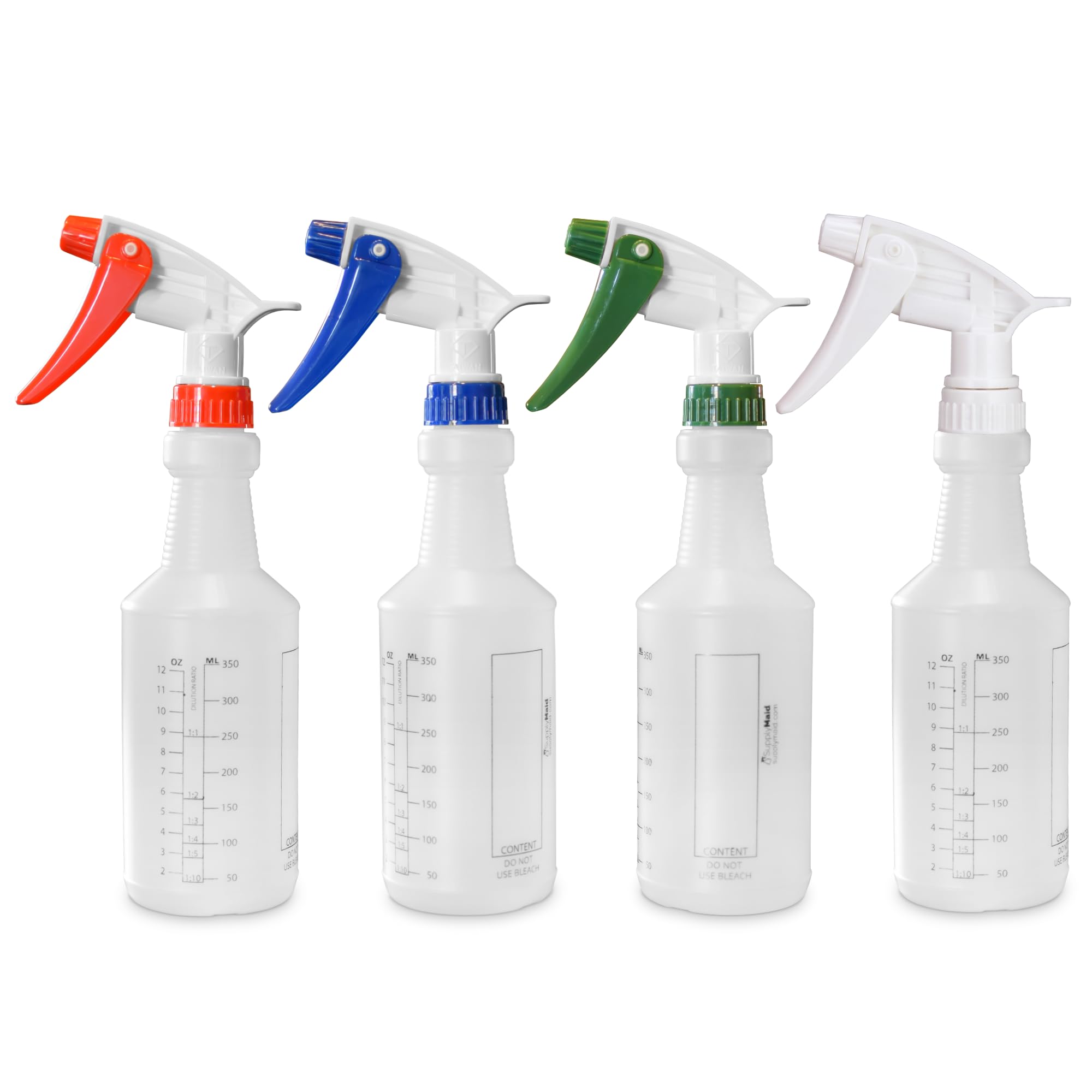 Botella rociadora SupplyMaid de 16 onzas, control preciso de rociado para limpieza.