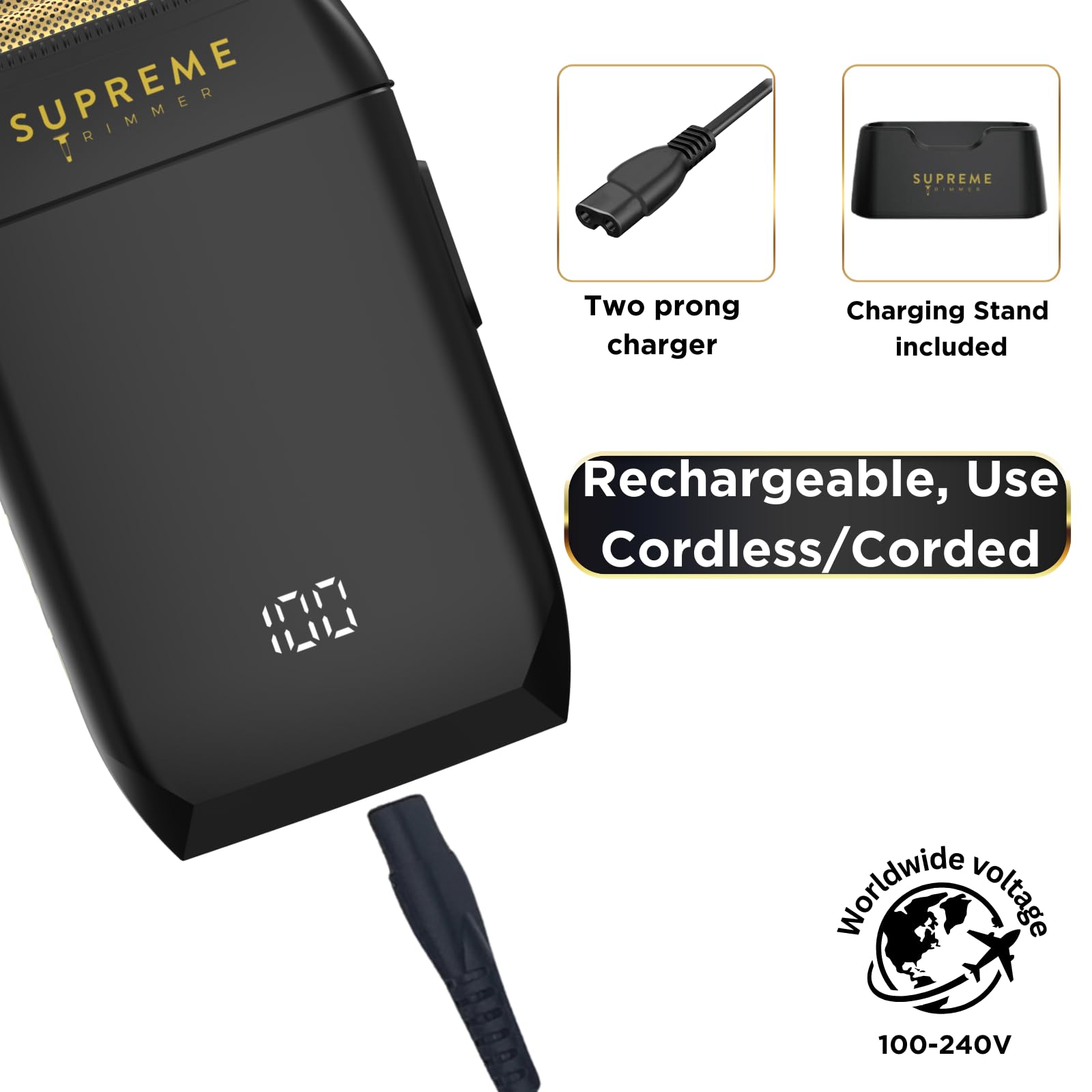 Supreme Trimmer Crunch STF602 kit completo de grooming