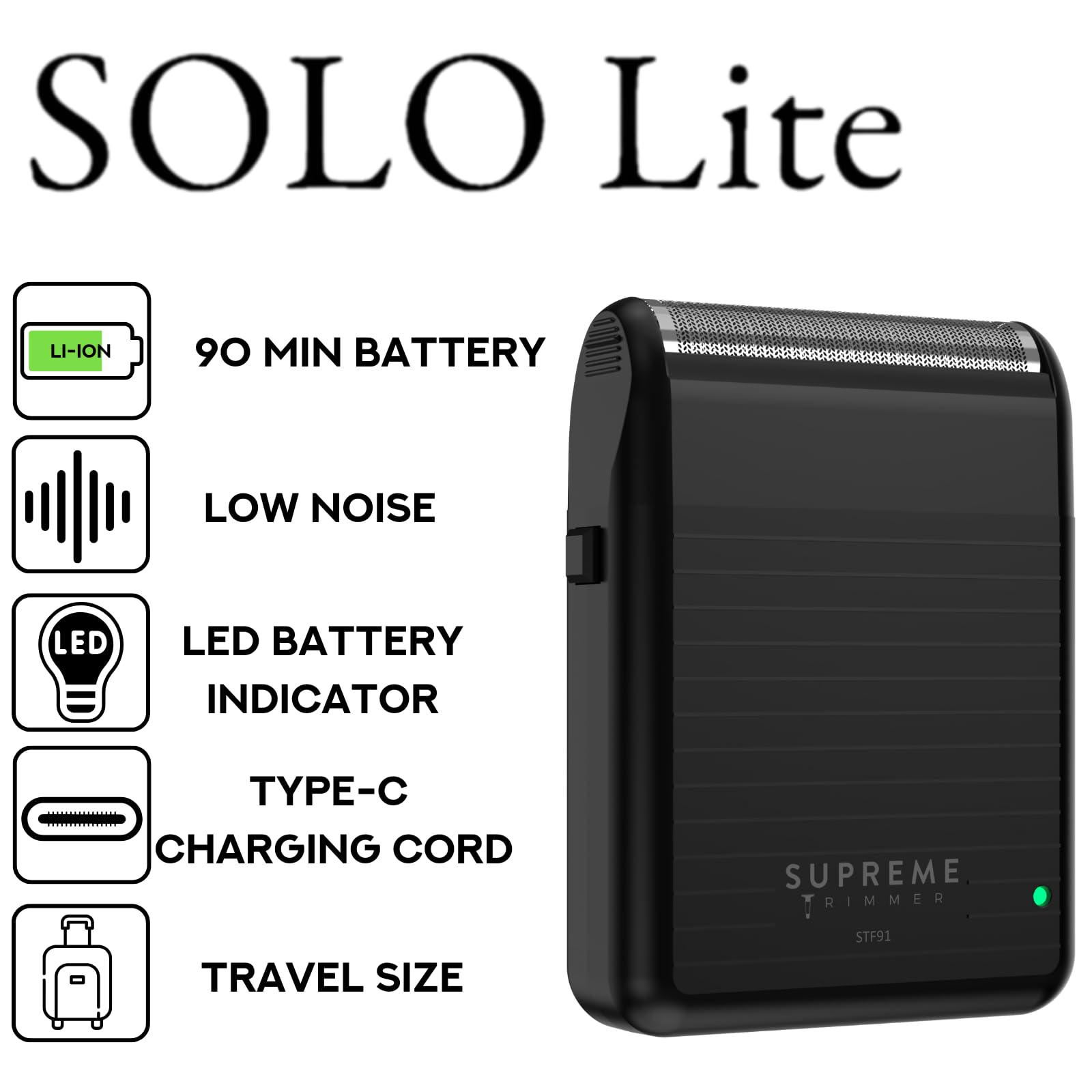 Supreme Trimmer Solo Lite: afeitado suave ideal para barba y bigote