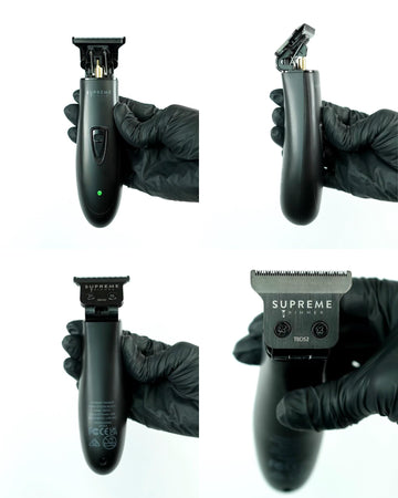 Supreme Trimmer T Shaper con bajo ruido para grooming cómodo.
