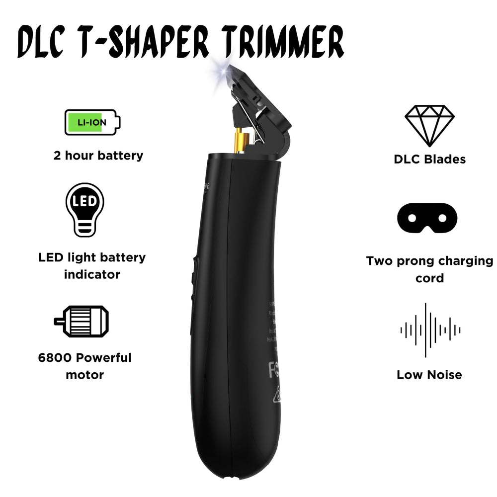 Supreme Trimmer T Shaper con batería de 120 minutos para uso prolongado.