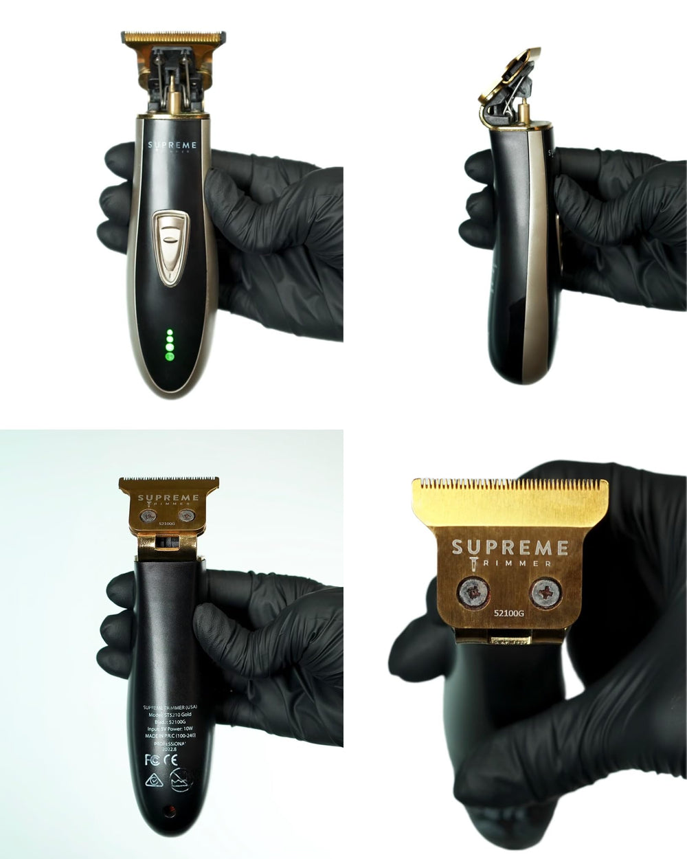 Supreme Trimmer T Shaper pantalla informativa que indica la batería