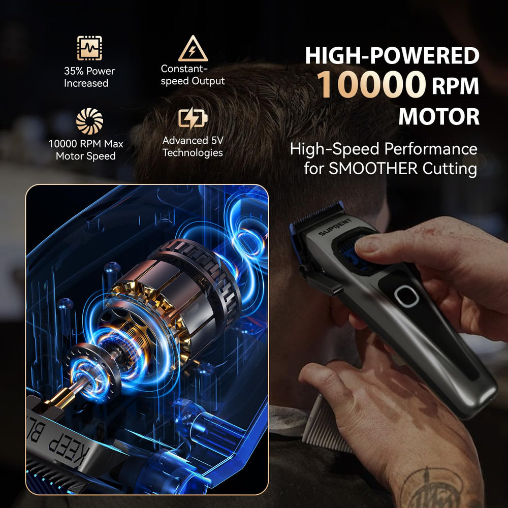 SUPRENT motor de 10,000 rpm para un corte suave y consistente.