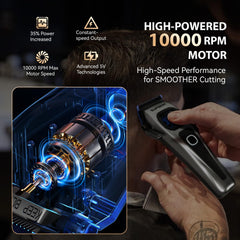 SUPRENT motor de 10,000 rpm para un corte suave y consistente.
