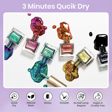 SUPWEE acabado brillante y duradero para uñas modernas y elegantes.