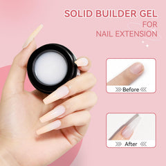 SUPWEE gel de construcción blanco para volumen y acabado liso en uñas