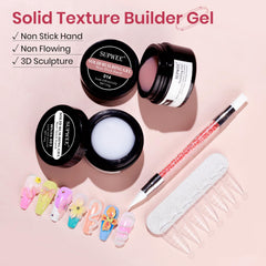 SUPWEE gel de construcción tono blanco para uñas lisas y brillantes
