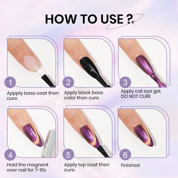 SUPWEE Gel oeil-de-chat, parfait pour une manucure à domicile.