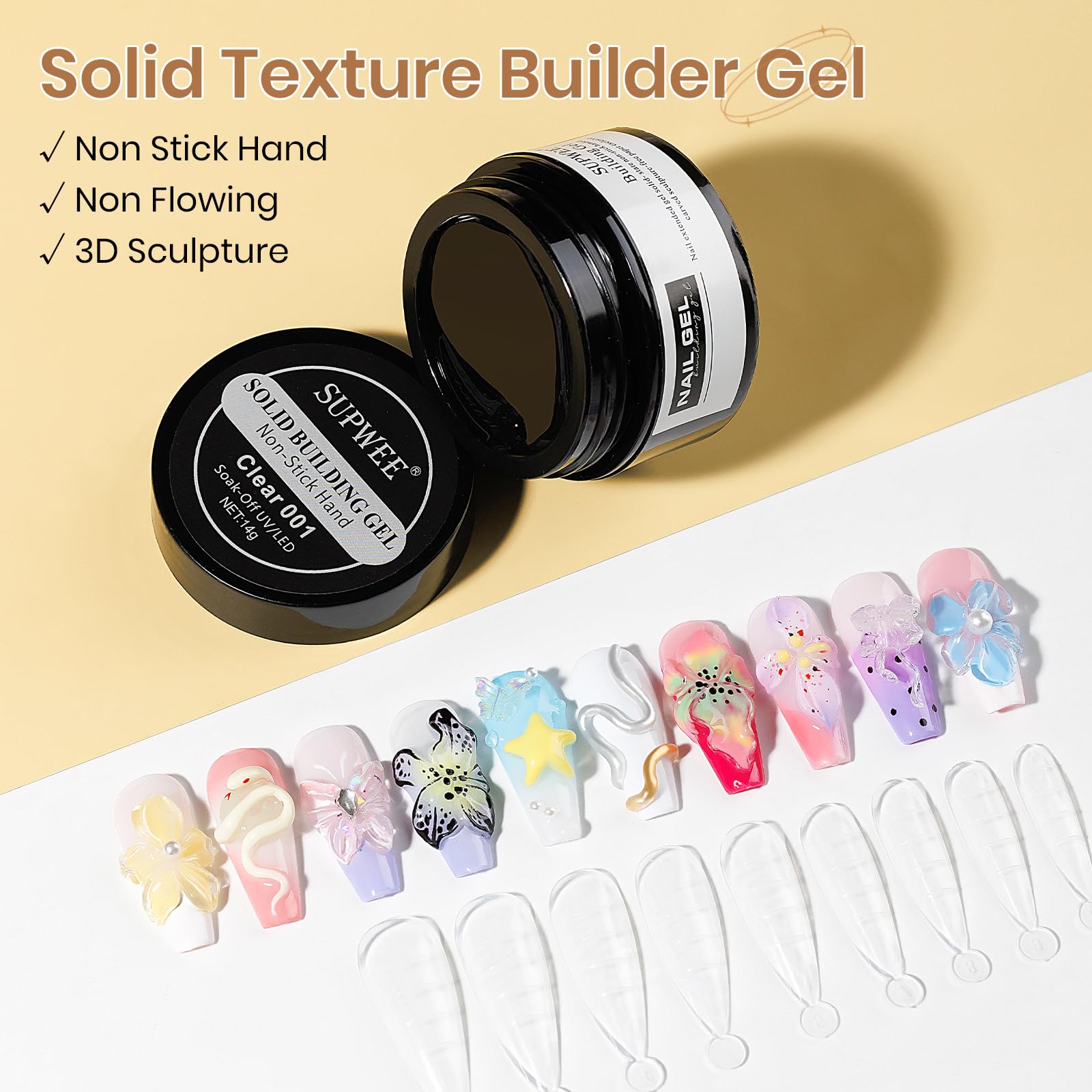 Moldes SUPWEE para extensión de uñas, 36 piezas.