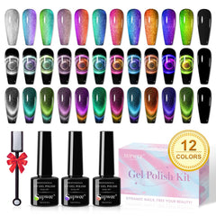 SUPWEE ojo de gato colección: colores vibrantes para uñas en casa.